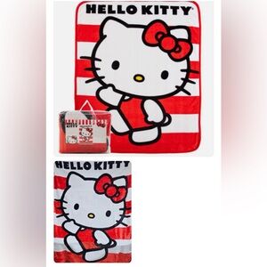 Hello Kitty Red Silky Soft Plush Throw Blanket 40x50 (NWT)